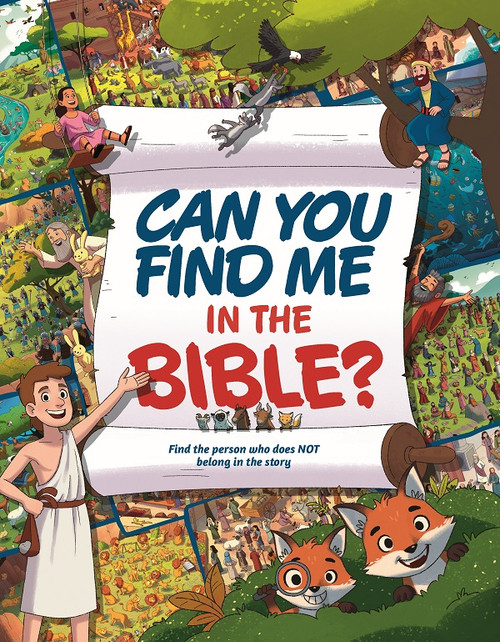 This fun seek-and-find book includes twelve Bible scenes from the Old and New Testaments and introduces children to some of the most well-known Bible stories and characters. In a fun twist, children will not only be looking for important objects in the scenes, but also for misplaced people! Each story is told by a famous Bible character from another story that somehow ended up in the wrong place. This makes for fun moments as the characters (and readers) try to figure out where they are.