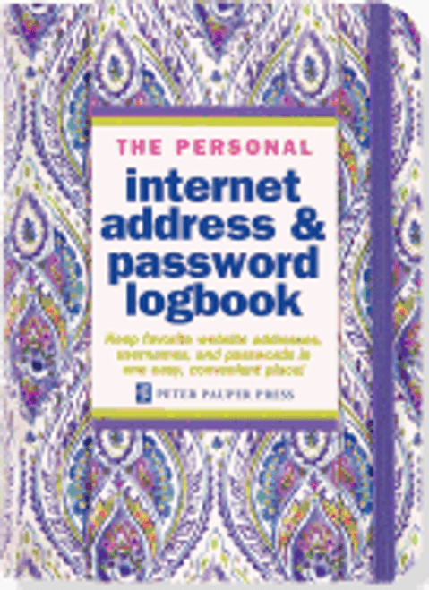 Removable cover band. 144 pages, including tabbed alphabetical pages. Elastic band place holder. Gloss highlights. Are you tired of losing track of the countless login/usernames and passwords that you have to create Removable cover band. 144 pages, including tabbed alphabetical pages. Elastic band place holder. Gloss highlights. Are you tired of losing track of the countless login/usernames and passwords that you have to create