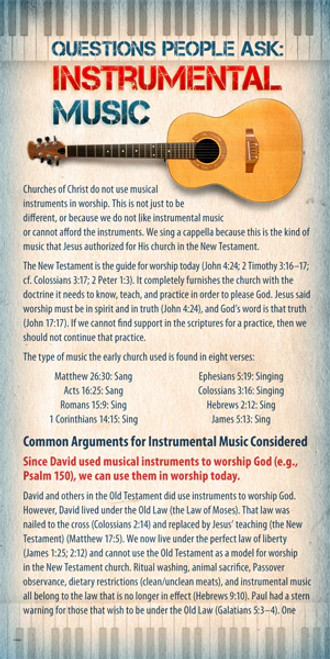 QUESTIONS PEOPLE ASK: INSTRUMENTAL MUSIC (PACK OF 10)