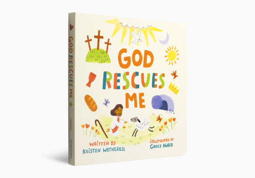 Everyone is a theologian—even your little one. Each board book in the For the Bible Tells Me So series offers kids ages 0–4 an introduction to key facets of the gospel and a glimpse at the joy found when children embrace Christ as their Lord and Savior. In God Rescues Me, kids will learn how Jesus—through a sacrificial life of love—saves his people from their sins. 
This board book uses repetition and interactive elements such as call-and-response language and a lift-the-flap surprise at the end to keep kids engaged and coming back again and again. Author Kristen Wetherell presents the good news of the gospel in a clear and understandable way for children as they learn the importance of confessing their sins and praising their good shepherd who lays down his life for his sheep.  Everyone is a theologian—even your little one. Each board book in the For the Bible Tells Me So series offers kids ages 0–4 an introduction to key facets of the gospel and a glimpse at the joy found when children embrace Christ as their Lord and Savior. In God Rescues Me, kids will learn how Jesus—through a sacrificial life of love—saves his people from their sins. 
This board book uses repetition and interactive elements such as call-and-response language and a lift-the-flap surprise at the end to keep kids engaged and coming back again and again. Author Kristen Wetherell presents the good news of the gospel in a clear and understandable way for children as they learn the importance of confessing their sins and praising their good shepherd who lays down his life for his sheep.