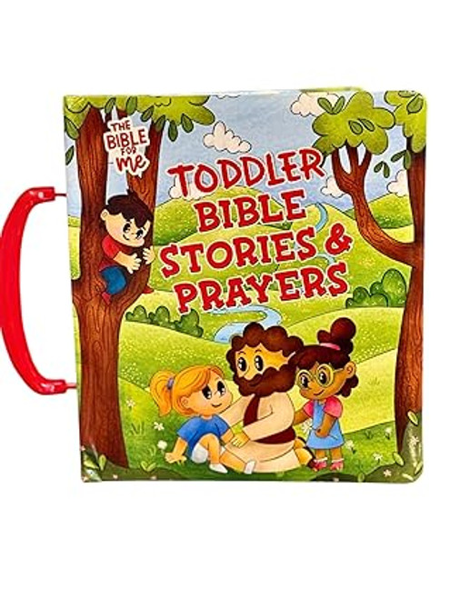 Faith-Filled Bible Stories and Personalized Prayers for Toddlers, Featuring an Easy-to-Carry Red Handle!