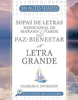 ¡Disfruta de 100 sopas de letras en letra grande y fáciles de leer, del "Príncipe de los Predicadores"!
El Devocional de Mañana y Tarde sobre Paz y Bienestar: Sopa de Letras en Letra Grande, presenta las palabras inspiradoras de Charles H. Spurgeon, extraídas de su devocional clásico.
En el siglo XIX, los sermones impactantes y el estilo de predicación dinámico de Spurgeon atrajeron a multitudes, llevando a muchas personas a Cristo. A lo largo de su vida, predicó a un estimado de diez millones de personas, y en un momento dado ¡sus sermones vendían 25,000 copias cada semana! Morning & Evening sigue siendo una de sus obras más populares hoy en día.
Estas selecciones del devocional clásico de Spurgeon seguramente serán un bálsamo para tu corazón mientras descubres más sobre Dios y sus promesas.
Las sopas de letras son una manera divertida y relajante de pasar el tiempo, ya sea que estés esperando a un amigo o simplemente quieras aliviar el estrés. Las sopas de letras también pueden mejorar tu vocabulario y ortografía, desarrollar habilidades para reconocer patrones y mantener tu memoria ágil.