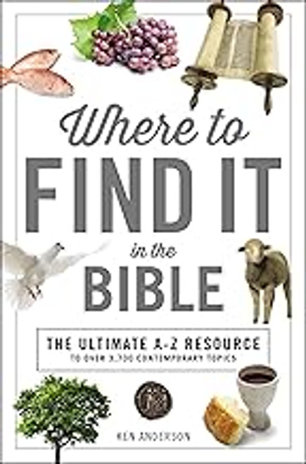 Have you ever tried to find a passage in Scripture related to a specific topic? This topical index makes it quick and easy to find out what the Bible says about anything—from abstinence to zoology.



Maybe you want to know what the Bible says about age or agriculture. Does it have any word on credit cards, diet, computers, politics, or depression? With thousands of different subjects, circumstances, and situations, Where to Find It in the Bible is your one-stop A-Z index of biblical topics and is perfect.