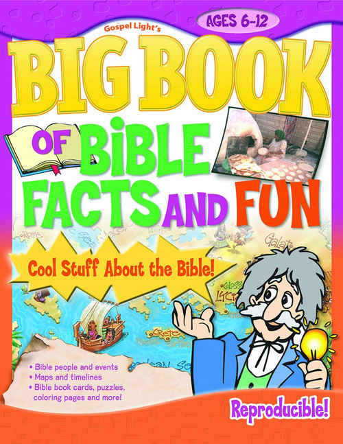 Help students investigate and explore earth's most amazing book—the Bible! The Big Book of Bible Facts and Fun makes an ideal supplement to any Sunday School curriculum and is also great for Christian schools or homeschooling. Includes a complete index so it’s easy to find information about a specific Bible person or event. Includes reproducible pages so you can photocopy whatever information you want to share.