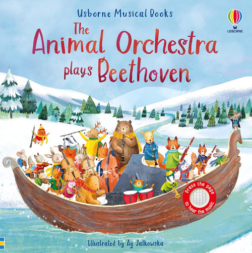 Children can discover the magic of Beethoven by pressing the buttons in this delightfully illustrated novelty book. The animal orchestra travel from place to place, playing different pieces of Beethoven's music and telling us a little bit about the composer's extraordinary life.

 

- A perfect introduction to one of the greatest composers of all time.
- Contains five classical musical pieces.
- Handy on/off button on the back cover saves on battery life.