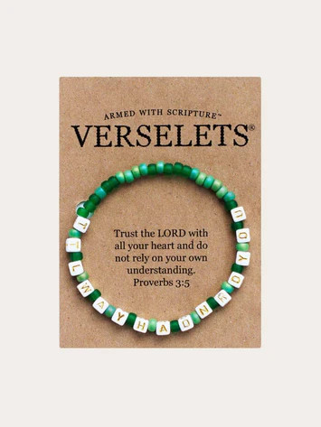 One letter for each word in the verse…on a bracelet! Verselets® help with scripture memorization and remind us of our God-given worth and purpose.