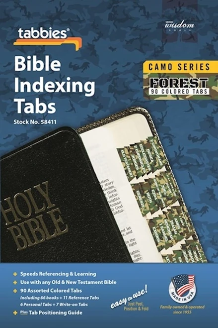	
Old & New Testament, 90 Assorted Tabs Including 66 Books & 11 Reference Tabs, 6 Personal Tabs & 7 Write-on Tabs.