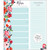 Meal Planner Pad - Roses on Blue - with scripture