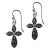 Inspired Earring Collection: Black Epoxy w/Clear Cubic Zirconia Earring, by Jody Coyote 