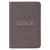 Grace Taupe Gray Pocket-sized Full Grain Leather Journal - Ephesians 2:8-9