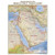 Wall Chart - Relief Map Of The Middle East: Then and Now - Laminated