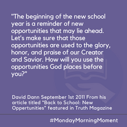 Back to School: New Oppertunities