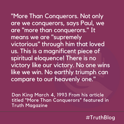 More Than Conquerors More Than Conquerors