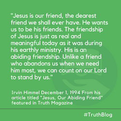 Jesus, Our Abiding Friend