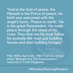 Blessed are the Peacemakers