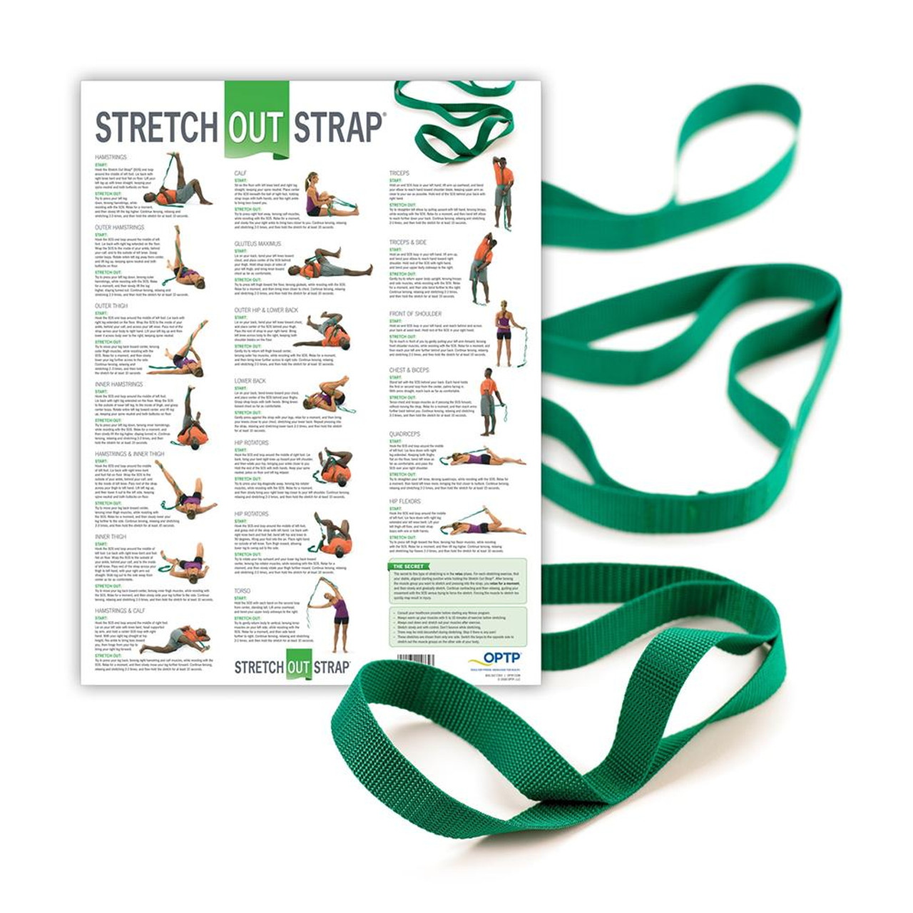 Optp Stretch Out Strap With Stretching Exercise Poster Healthy You Optp Stretch Out Strap With Stretching Exercise Poster Healthy You