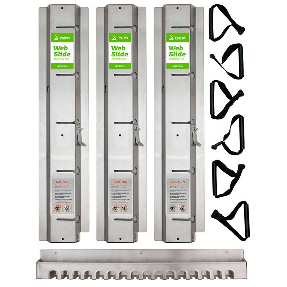 Web-Slide Exercise Rail System Basics Only Stainless Steel - Healthy You