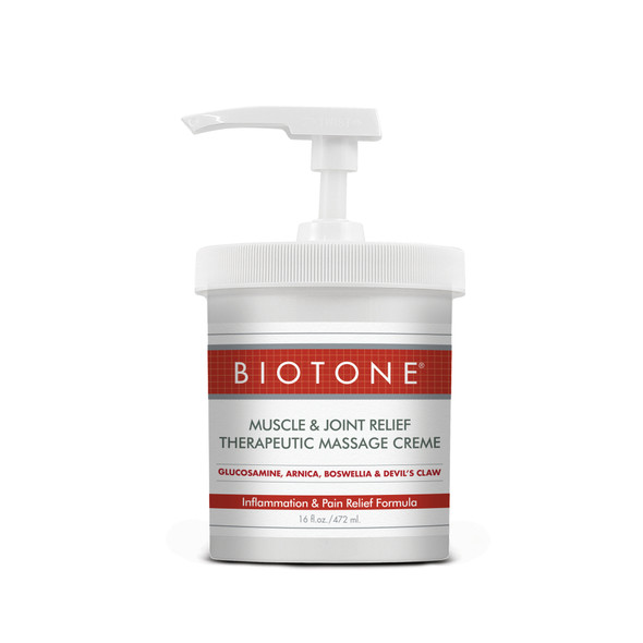 Biotone Muscle and Joint Relief Therapeutic Massage Creme 16 oz