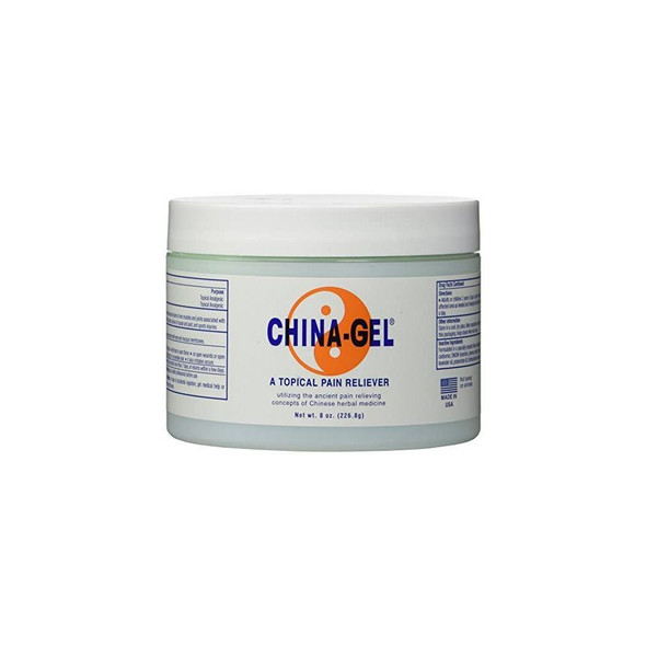 China-Gel Topical Pain Reliever 8 oz Jar Green (d)