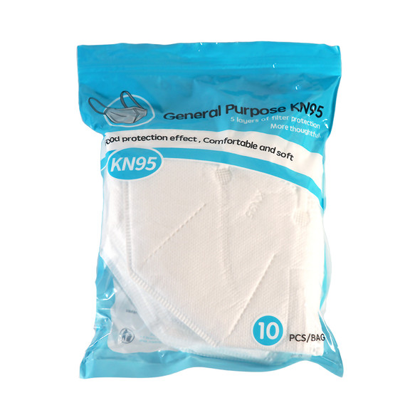 KN95 Disposable Protective Face Mask with 5 Layers and Ear Loops 10/Pack