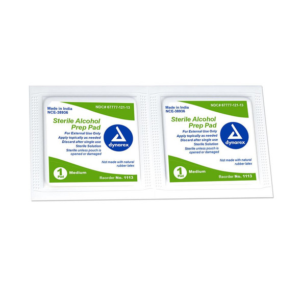 Dynarex Alcohol Prep Pads 200/Box