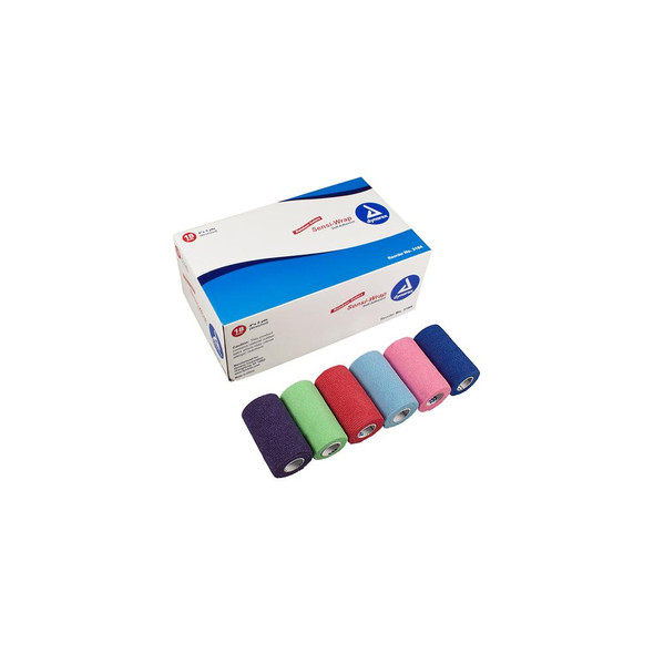 Sensi-Wrap Self Adherent Bandage 4" x 5 yd Rainbow 18/Pack