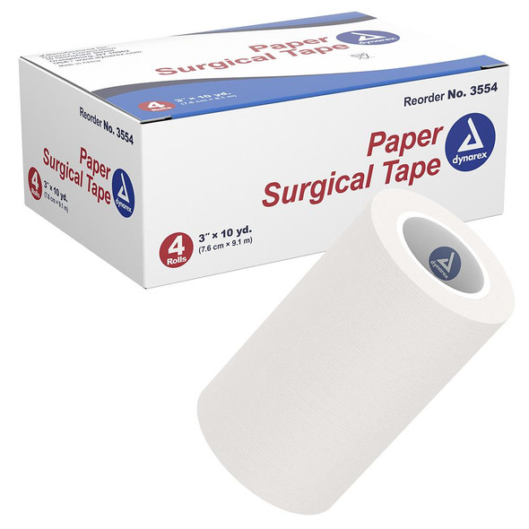 Dynarex Paper Surgical Tape 3" x 10 yds 4/Box
