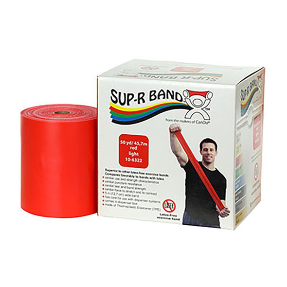 Sup-R Band Latex Free Exercise Band 50 Yard Red Light