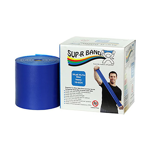 Sup-R Band Latex Free Exercise Band 50 Yard Blue Heavy