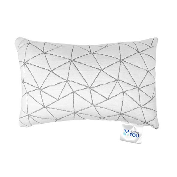Healthy You Premium Adjustable Loft Shredded Memory Foam / Fiber Mix Fill Pillow Travel Size