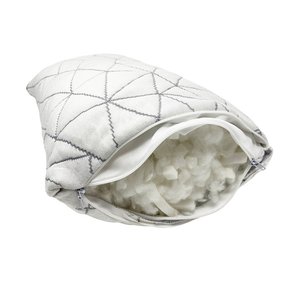Healthy You Premium Adjustable Loft Shredded Memory Foam / Fiber Mix Fill Pillow Travel Size