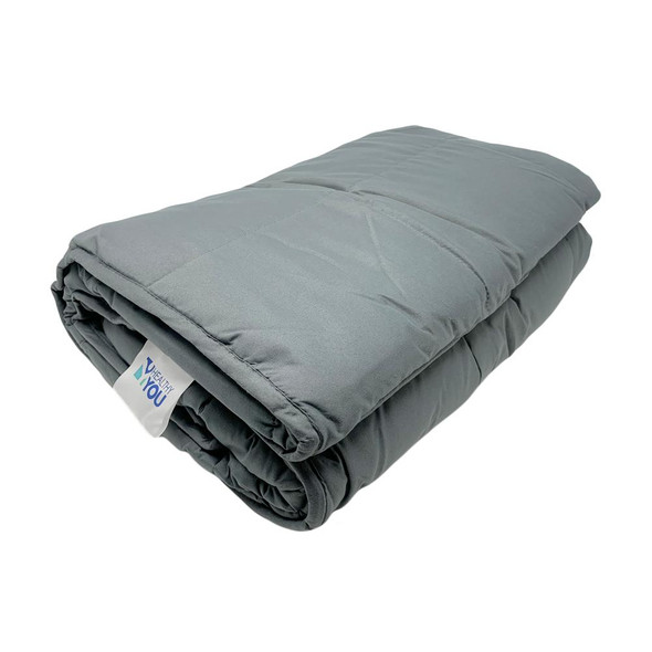 Healthy You Cozy Weighted Blanket Queen Size 20 lbs 60" x 80" - Gray (d)
