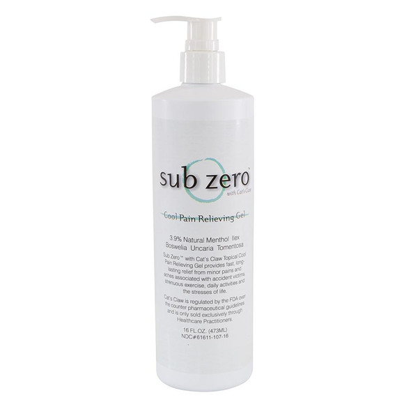 Sub Zero Cool Pain Relieving Gel 16 oz Pump