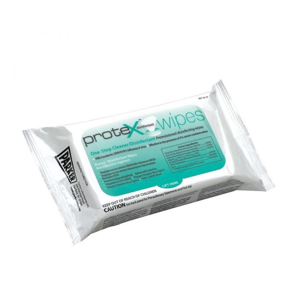 Parker Labs Protex Disinfectant Hospital / Institutional Use Alcohol Free - Wipes Soft Pack 6.5" x 6" 60/Pack