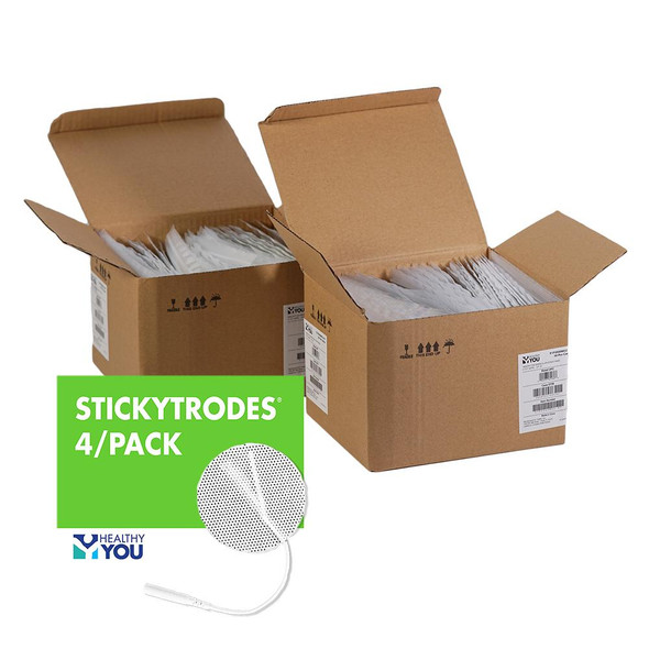 StickyTrodes Electrodes 4/Pack - Cloth, 2" Round Bulk 100/Case