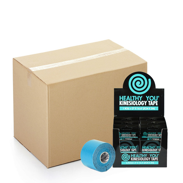 Healthy You Kinesiology Tape - 2" x 16.4', Blue Bulk Case 24/Pack