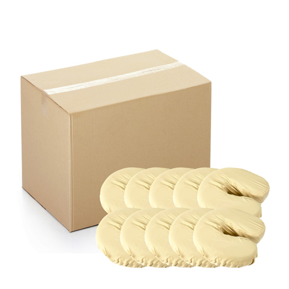 Healthy You Reusable 100% Microfiber Massage Face Cradle Cover - Natural Bulk Case 10/Pack