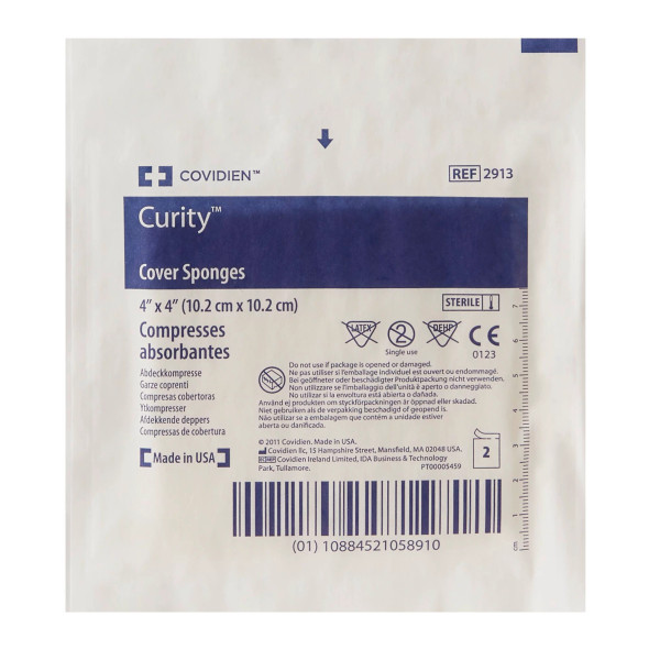 Curity Sterile Cover Sponges 4" x 4" 50/bag