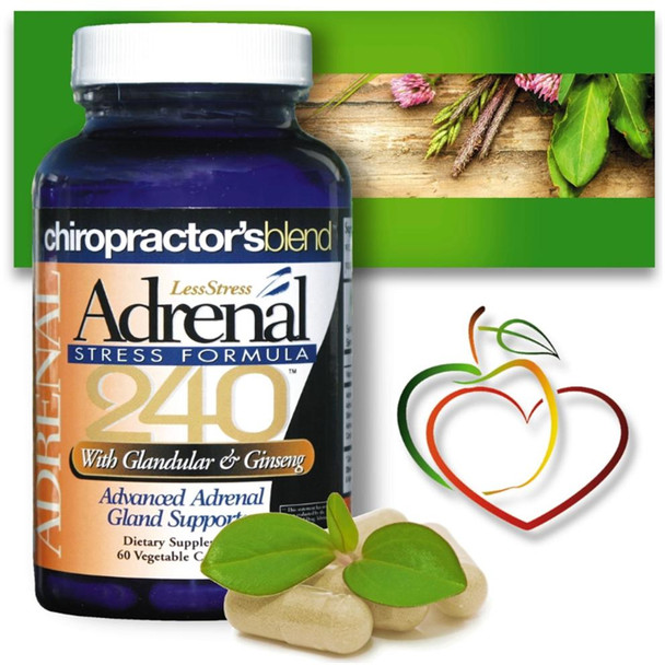 Chiropractor's Blend Less Stress Adrenal 240 60 Capsules