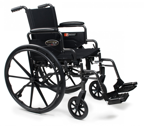 Traveler L4 18" X 16" Wheelchair with Flip Back Full Arm Elevating Foot
