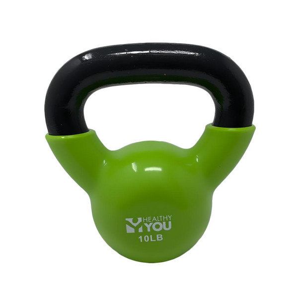 Healthy You Vinyl Coated Kettlebell 10 lb Light Green