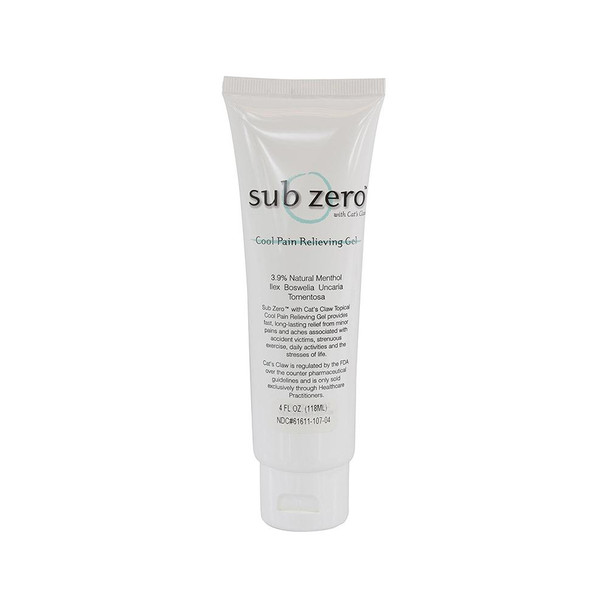 Sub Zero Cool Pain Relieving Gel 4 oz Tube