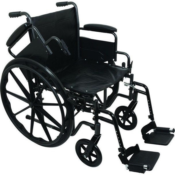 ProBasics K2 Standard Hemi Wheelchair 18" x 16" with Swing-Away Footrests