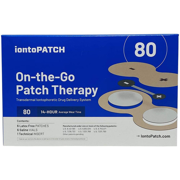 Travanti Medical Iontopatch 80 Transdermal Iontophoretic Drug Delivery System 6/Pack