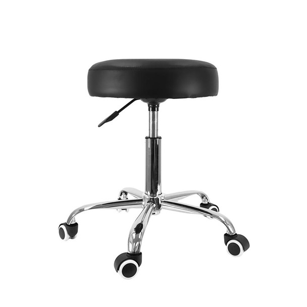 Healthy You Medical / Office Adjustable Rolling Pneumatic Stool Chrome Base and Wheels
