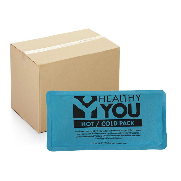 Healthy You Economy Reusable Hot/Cold Packs with Fabric Cover - Medium 5" x 10" Bulk Case 32/Pack
