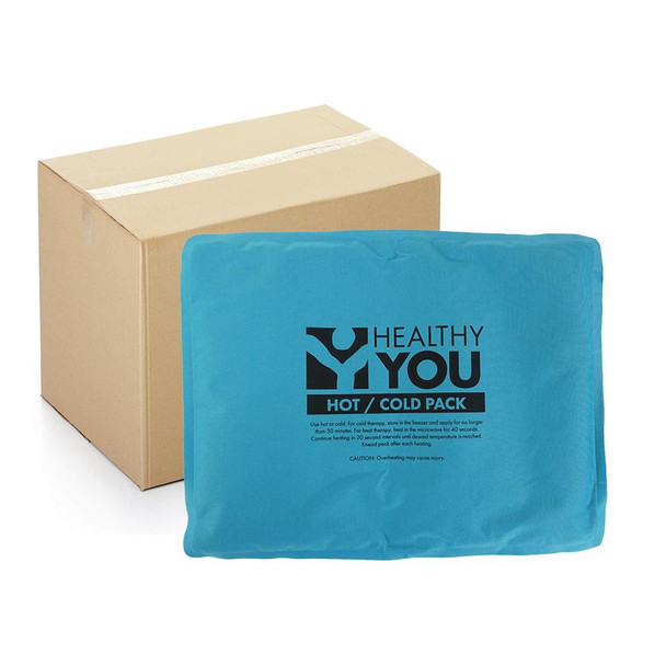 Healthy You Economy Reusable Hot/Cold Packs with Fabric Cover - Standard 10" x 13" Bulk Case 10/Pack