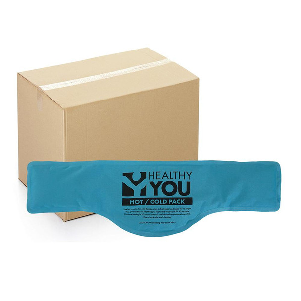 Healthy You Economy Reusable Hot/Cold Packs with Fabric Cover - Cervical 6" x 21" Bulk Case 18/Pack