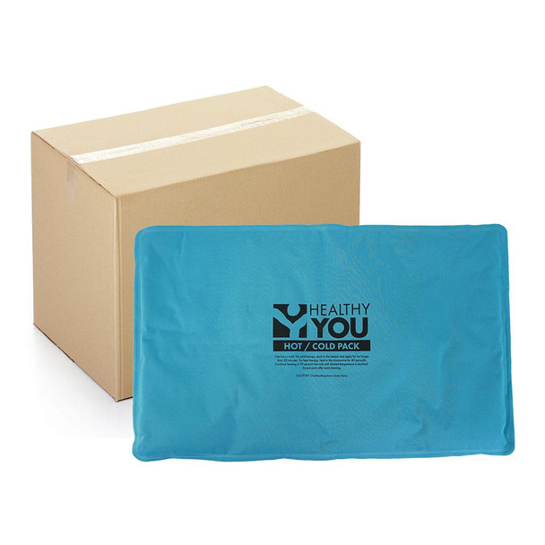 Healthy You Economy Reusable Hot/Cold Packs with Fabric Cover - Oversize 13" x 22" Bulk Case 6/Pack