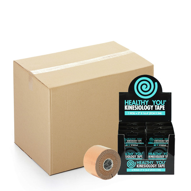 Healthy You Kinesiology Tape - 2" x 16.4', Beige Bulk Case 24/Pack